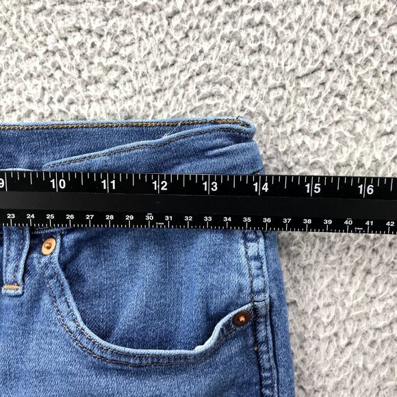 MADEWELL Womens Size 27 10" High Rise Stretch Denim Skinny Leg Crop Jeans - Picture 12 of 16